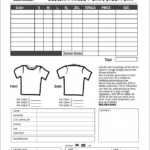 Blank Tshirt Template Printable Awesome Custom T Shirt Order Form