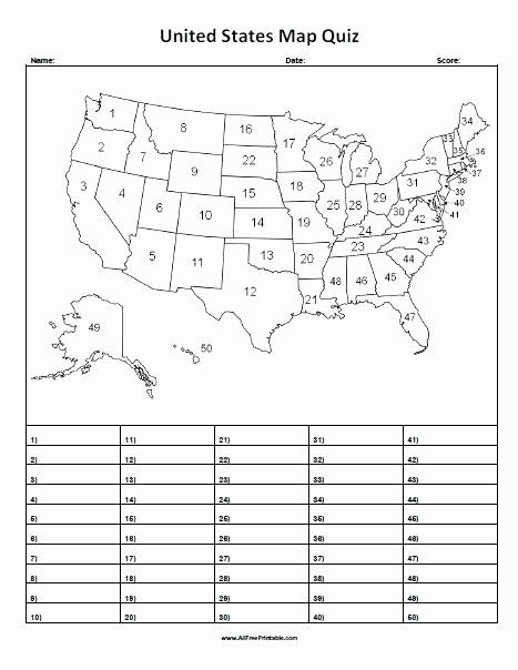 Blank Us Map Quiz Printable Free Printable United States Map 
