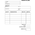 Blank Work Order Form Charlotte Clergy Coalition