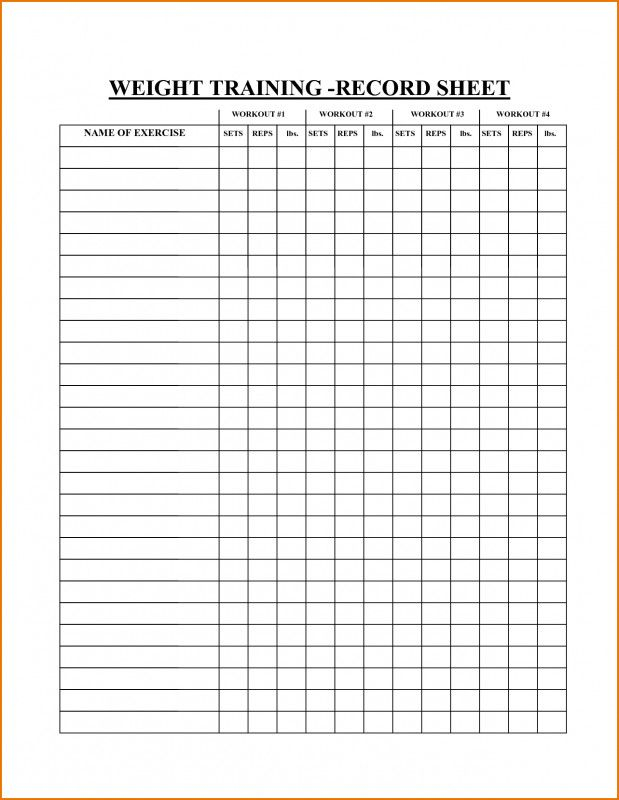 Blank Workout Schedule Template Unique Free Printable Exercise Chart 