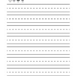 Blank Writing Practice Worksheet Free Kindergarten English Work