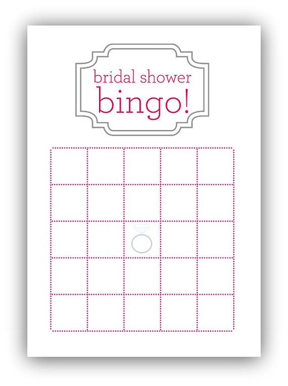 Bridal Shower Bingo Card By Gracefully Made Designs On Etsy Bridal