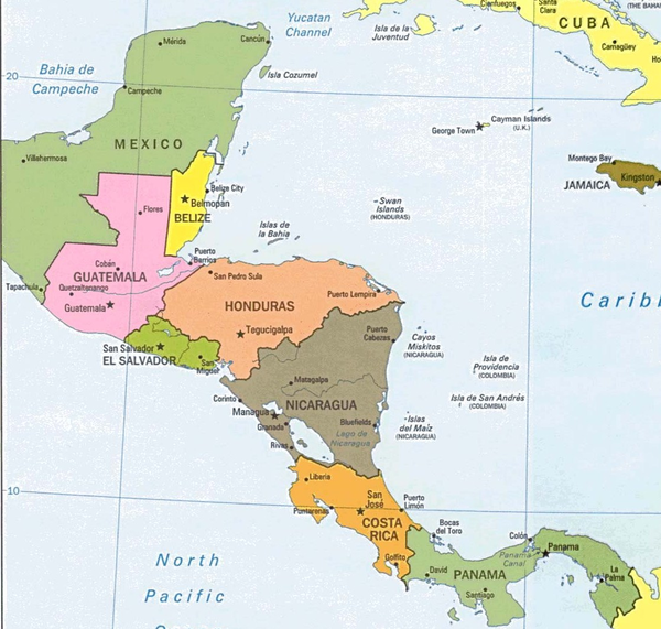 Central America And The Caribbean Political Map Free Images At Clker