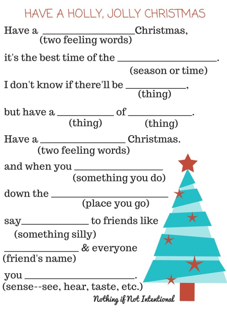 Christmas Story Fill In Blank Christmas Mad Libs Free Christmas