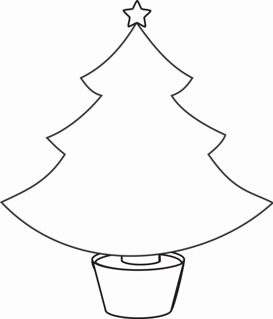 Christmas Tree Template Printable Christmas Tree Coloring Page 
