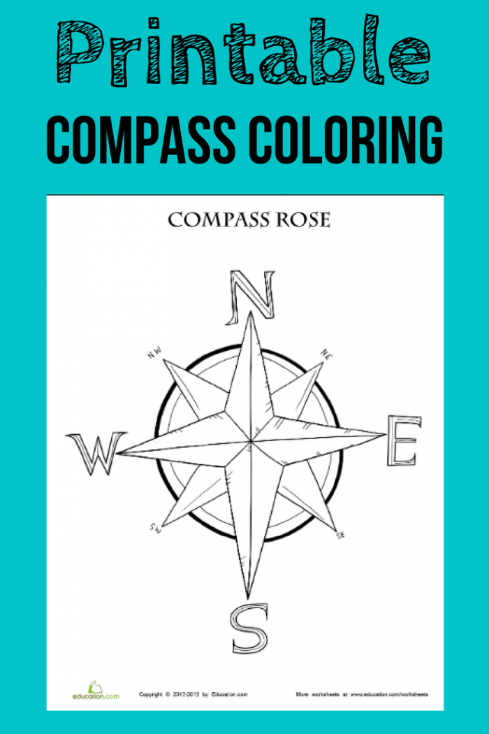 Compass Rose Coloring Page Worksheets 99Worksheets
