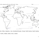 Continents And Oceans Blank Map English ESL Worksheets In 2020