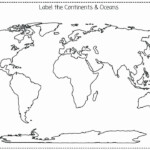 Continents And Oceans Worksheet Printable Printable Map Worksheets