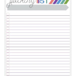 Creative Life Designs Packing List Template Printable Packing List