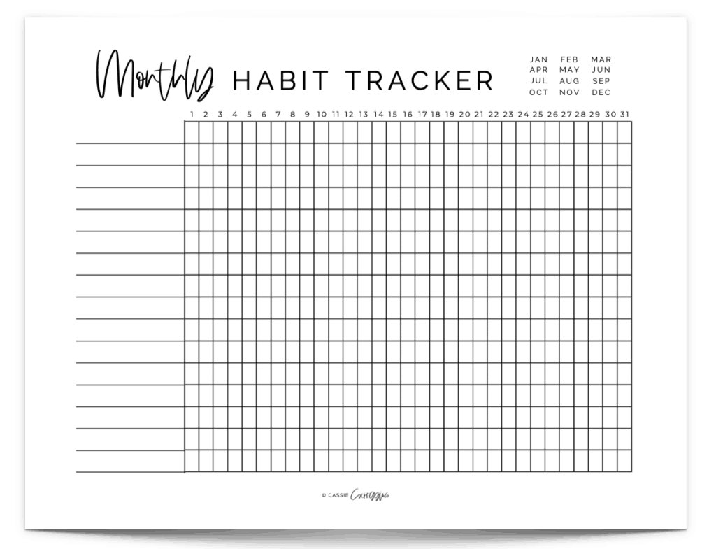 Daily Habit Tracker Free Printables Tracker Free Bullet Journal 