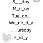 Days Of The Week FILL IN THE BLANKS English Worksheets For Kids Kids