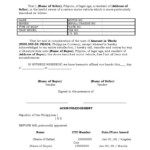 Deed Of Sale Of Motor Vehicle Motorcyle Motor Car Motor