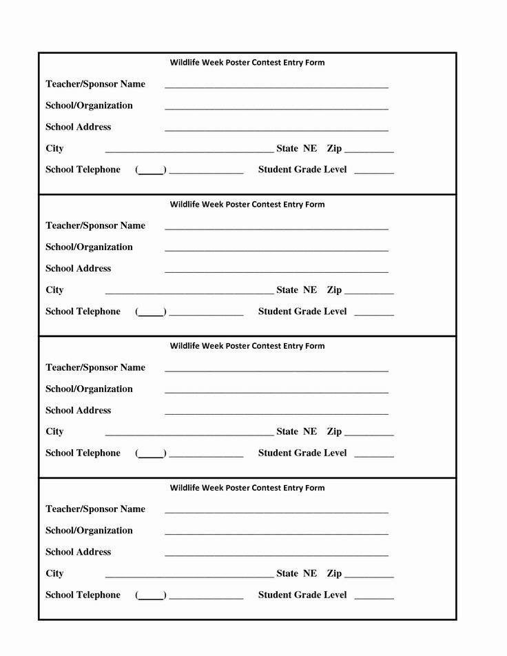 Door Prize Entry Form Template New 6 Best Of Drawing Entry Forms