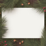 Download Christmas Blank Card Template With Winter Nature For Free