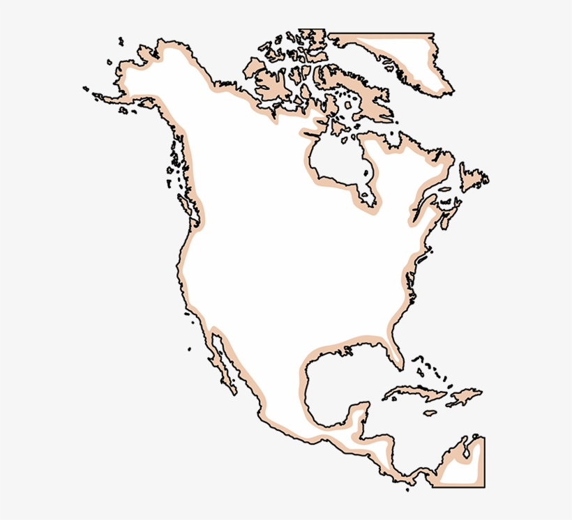 Download Transparent Cut Out Continent North America High Resolution 