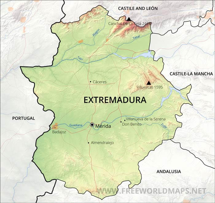 Extremadura Maps