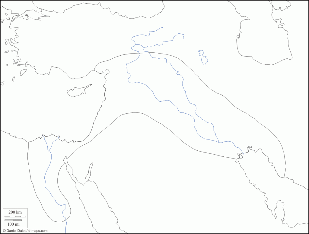 Fertile Crescent Free Map Free Blank Map Free Outline Map Free 