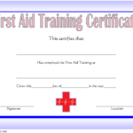 First Aid Certificate Template Free 7 Greatest Choices