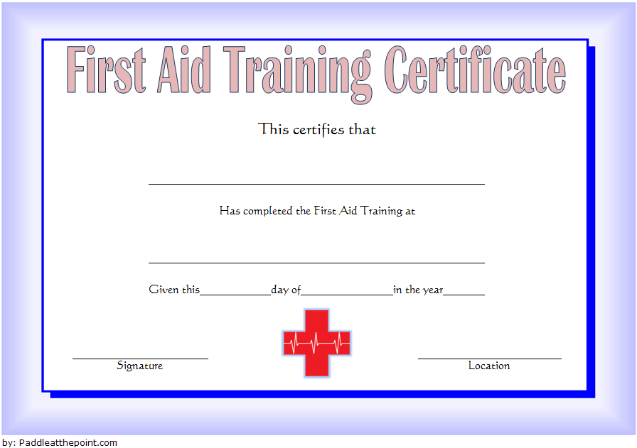 First Aid Certificate Template Free 7 Greatest Choices