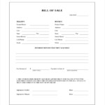 FREE 12 Sample Blank Bill Of Sale Forms In PDF Word Excel