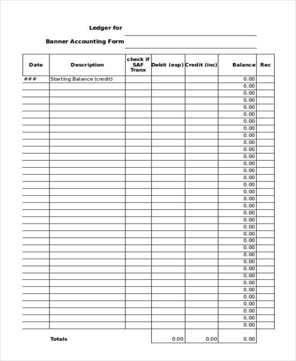 FREE 9 Sample Blank Accounting Forms In Excel PDF MS Word
