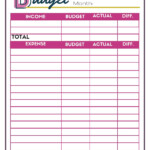 Free Blank Budget Worksheet budget printable budgetbinder