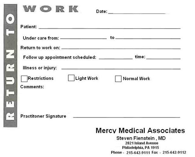 Free Fill In The Blank Doctors Note Doctors Note Template Doctors 