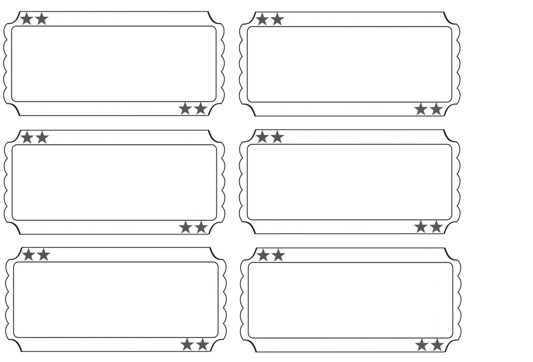 Blank Ticket Printable