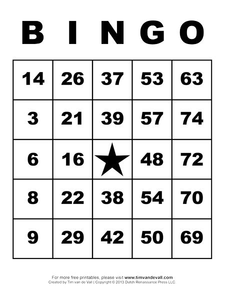 Free Printable Bingo Cards Pdfs With Numbers And Tokens Free 