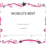 Free Printable Blank Award Certificate Templates Impian Wedding