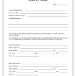 Free Printable Blank Bill Of Sale Form Template As Is Bill Of Sale