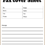 Free Printable Blank Fax Cover Sheet Template PDF Fax Cover Sheet