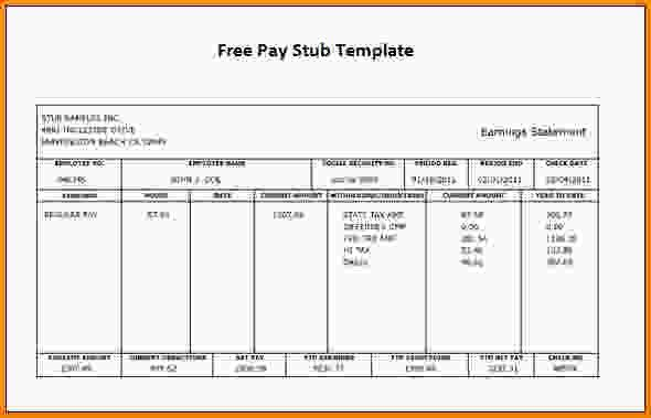 Free Printable Check Stubs Pay Stubs Template Payroll Template 