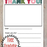 FREE Printable Christmas Thank You Note For Kids ThankYouParenting