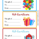 Free Printable Gift Certificates Printable Gift Certificate Free Gift