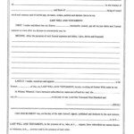 Free Printable Last Will And Testament Blank Forms Free Printable
