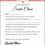 Free Printable Letter From Santa Templates