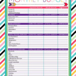 Free Printable Monthly Budget Worksheet Monthly Budget Printable