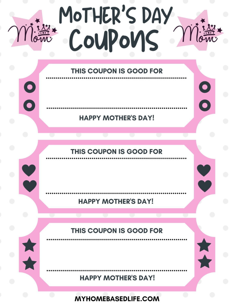 Free Printable Mother s Day Coupons My Home Based Life In 2020 