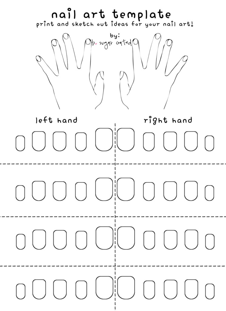 Free Printable Nail Art Template Printable Nail Art Printable Nail 