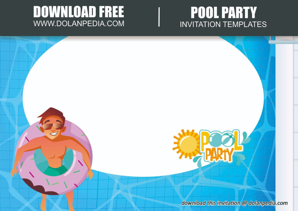 Free Printable Pool Party Invitation Template In 2020 Party Invite 