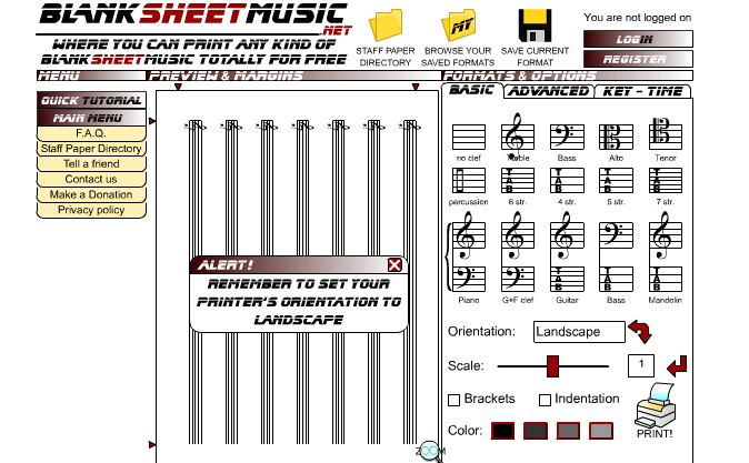 Free Printable Staff Paper Blank Sheet Music Blank Sheet Music 