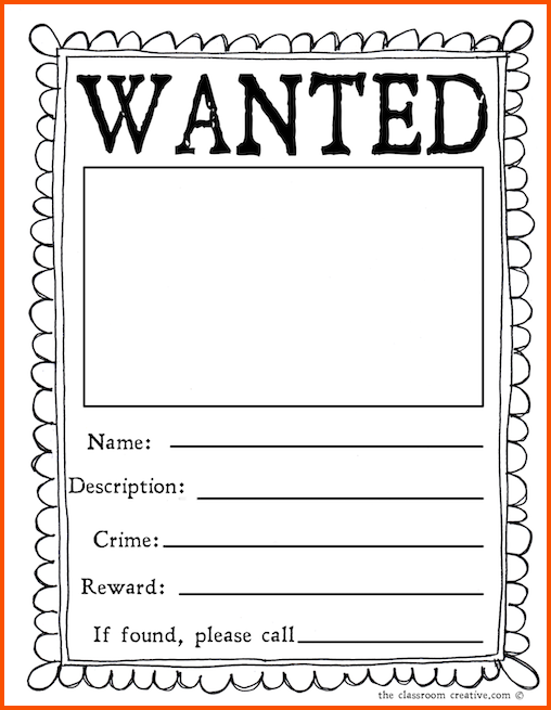 Free Wanted Poster Template Printable 6 Wanted Poster Template Free 