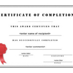 Generic Certificate of Completion template pdf