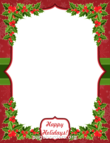 Happy Holidays Border Clip Art Page Border And Vector Graphics