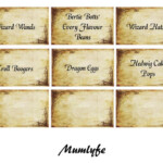Harry Potter Food Labels To Download And Print Harry Potter