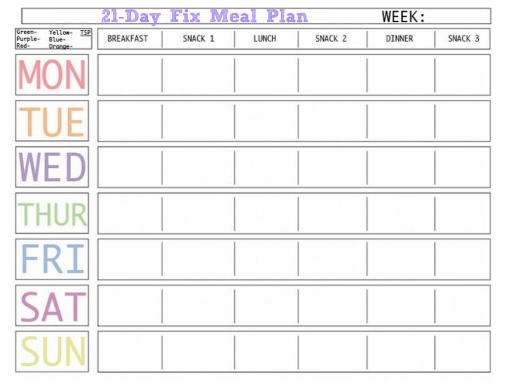 Here Is A BLANK Meal Plan Template You Can Use Meal Planner Template 