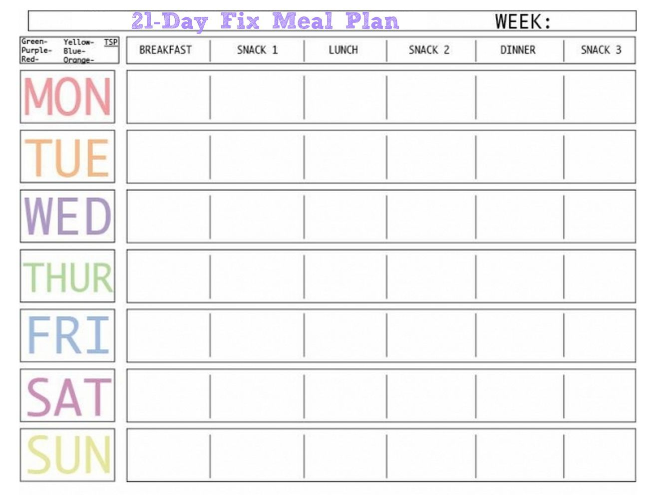 Here Is A BLANK Meal Plan Template You Can Use Meal Planner Template