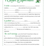 I Caught A Leprechaun Free Fill In Blank Printable Story St Patrick
