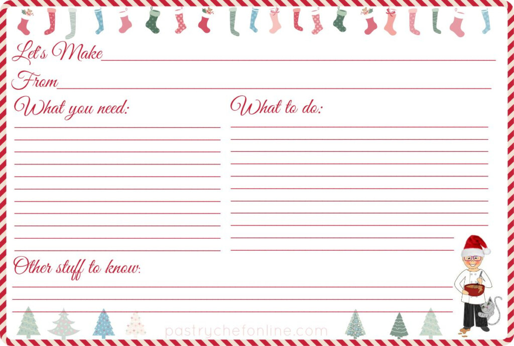 I Made These Free Printable Christmas Recipe Cards For You You Are 